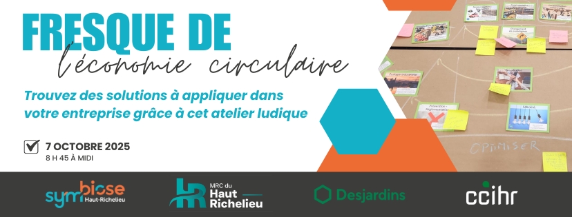 Fresque de l'économie circulaire Symbiose Haut-Richelieu