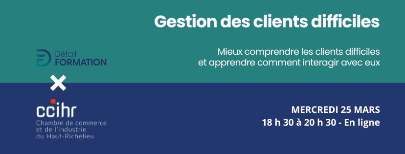Formation virtuelle Gestion des clients difficiles