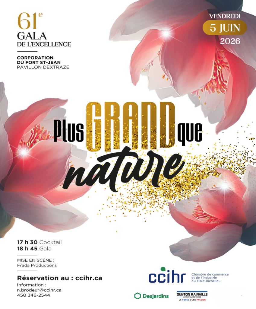 Gala de l'Excellence de la CCIHR 2026 Plus grand que nature