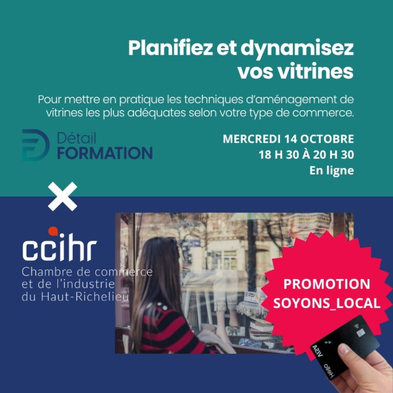 Formation création de vitrine commerce