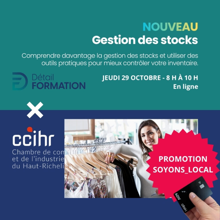 Formation virtuelle en gestion des stocks