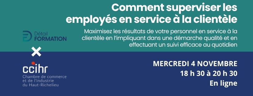 Superviser les employés en service à la clientèle formation en ligne